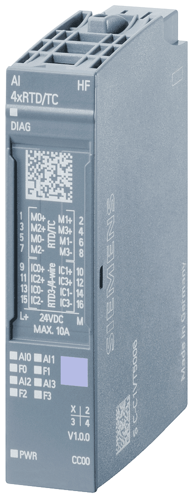 SIPLUS ET 200SP AI 4xRTD/TC high feature based on 6ES7134-6JD00-0CA1 with conformal coating by Siemens