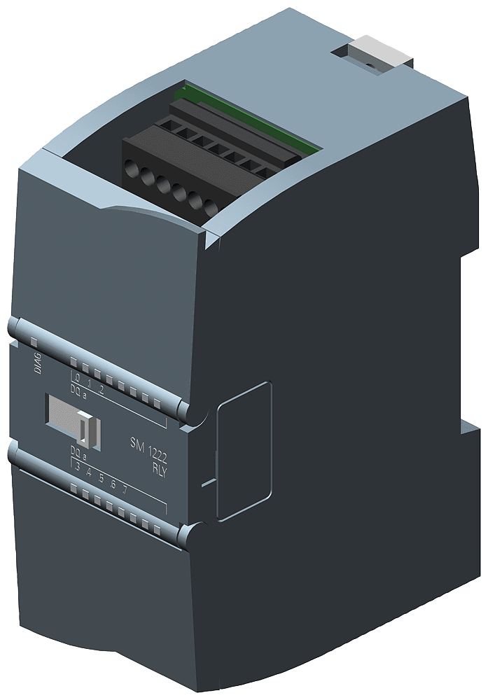SIPLUS S7-1200 SM 1222 8DQ RLY based on 6ES7222-1HF32-0XB0 with conformal coating by Siemens