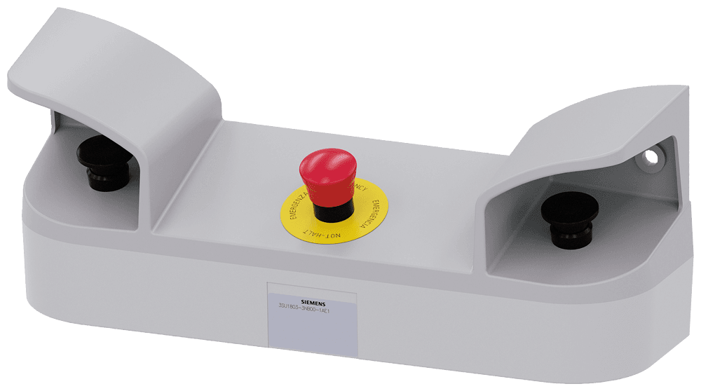 two-hand operation console for command devices by Siemens