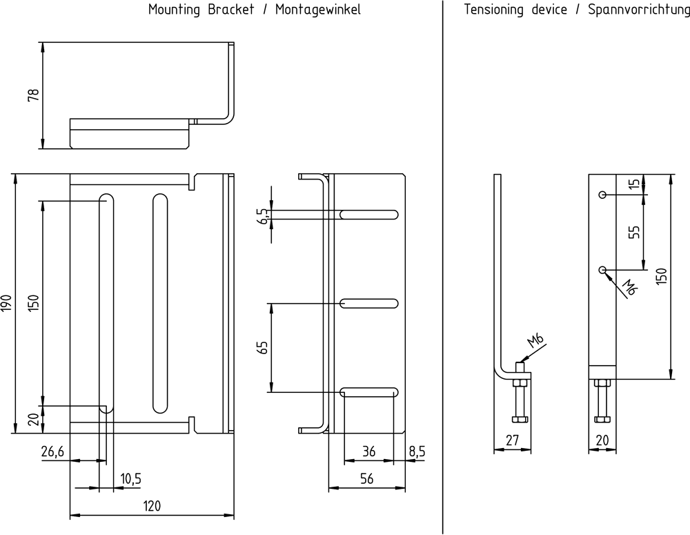 SIDOOR mounting bracket mounting bracket with clamping fixture large - Image 2