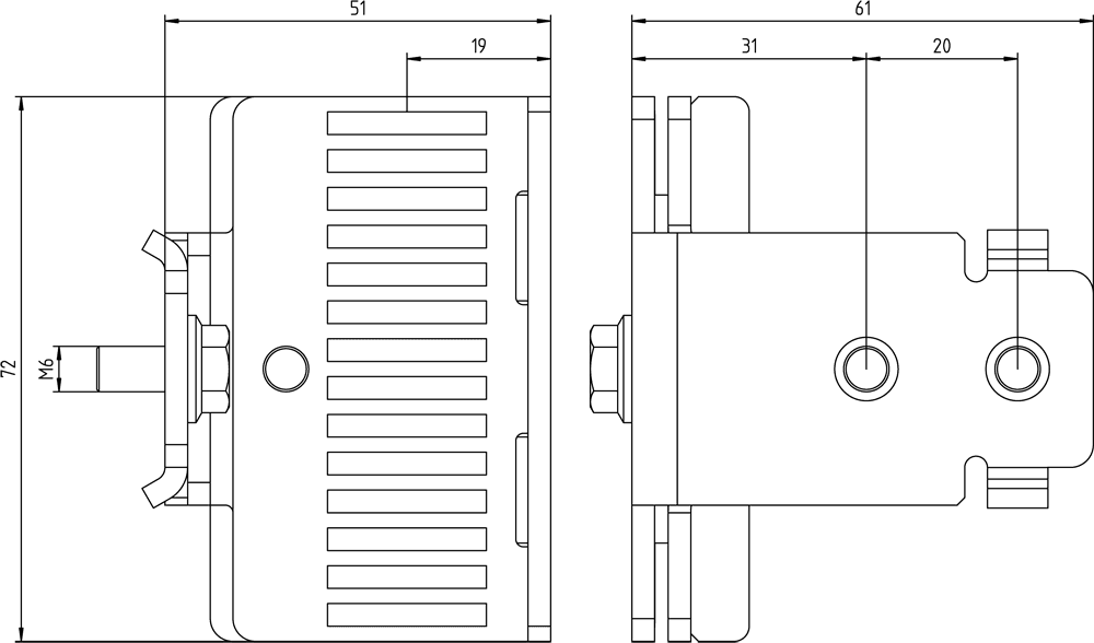 SIDOOR door clutch holder Door clutch holder for Toothed belt width 20 mm - Image 2