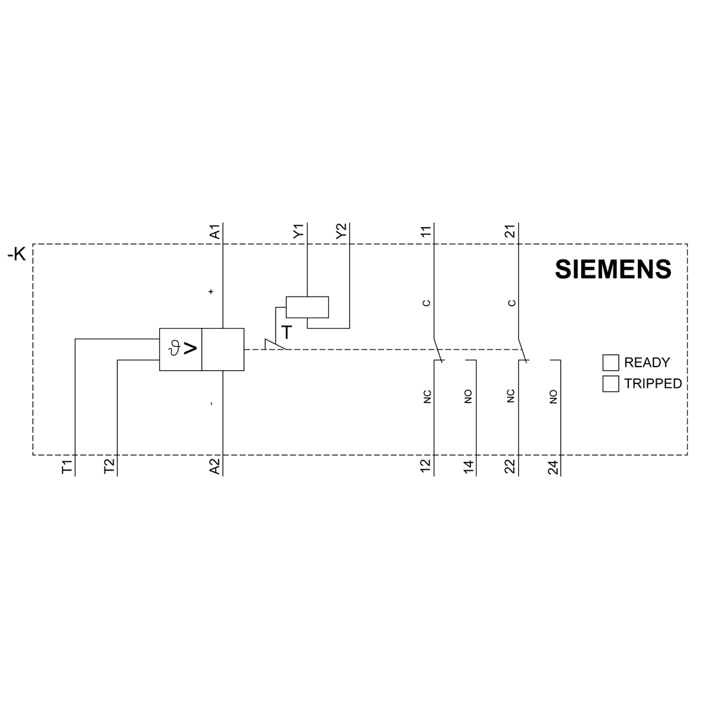 thermistor motor protection relay standard evaluation unit 22.5 mm enclosure screw terminal 2 changeover contacts Us = 24 V-240 V AC/DC manual/auto/remote RESET with ATEX approval 2 LEDs (ready/tripped) electrical isolation test/RESET button wire-break monitoring short-circuit monitoring non-volatile - Image 5