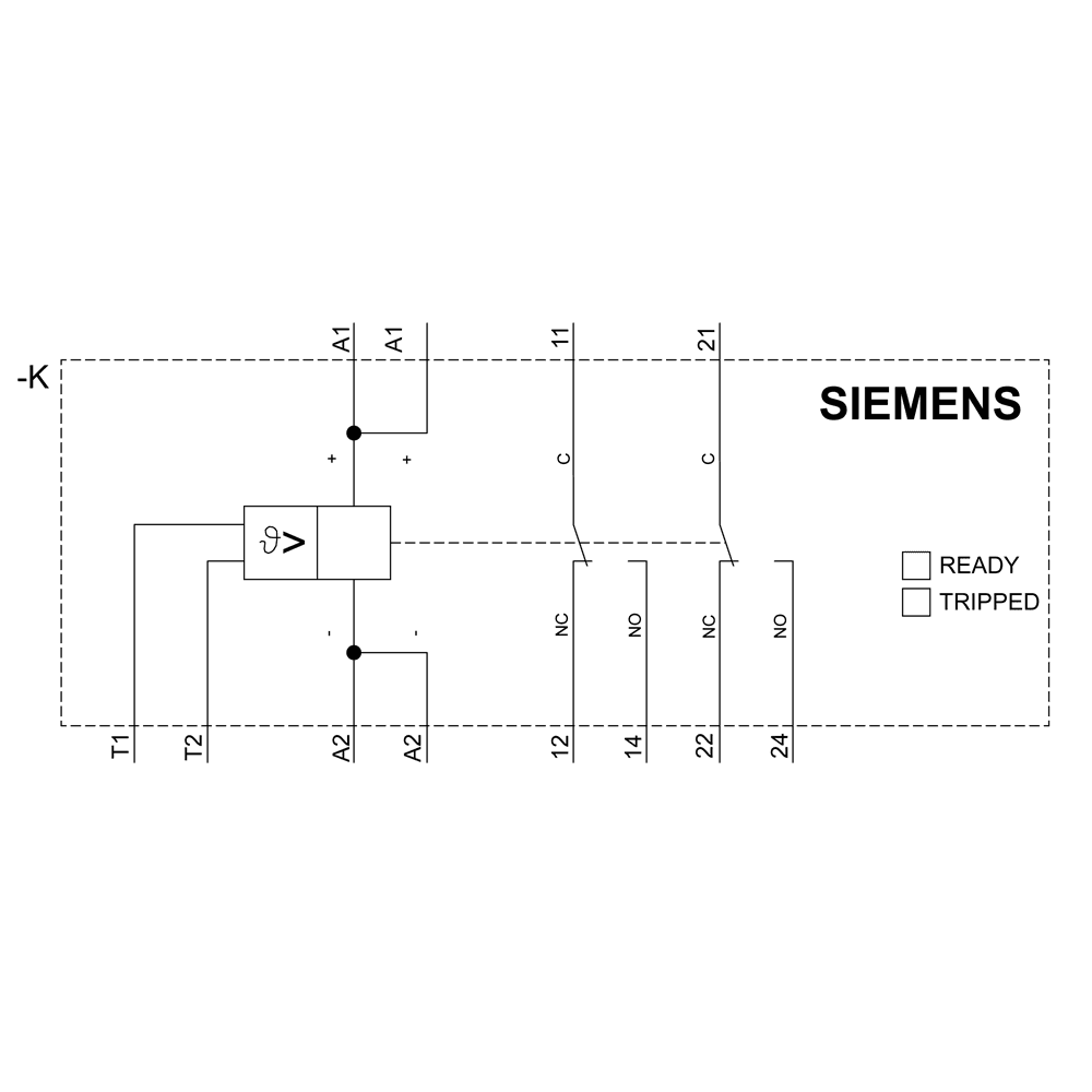 thermistor motor protection relay standard evaluation unit 22.5 mm enclosure screw terminal 2 changeover contacts Us = 24 V AC/DC Auto RESET suitable for bimetallic switch 2 LEDs (ready/tripped) electrical isolation - Image 5