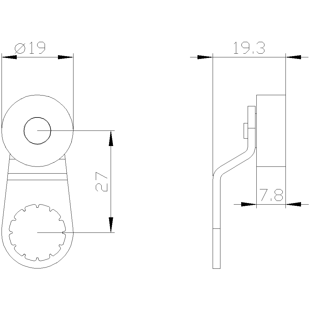 twist lever for position switch 3SE51 Stainless steel lever - Image 2