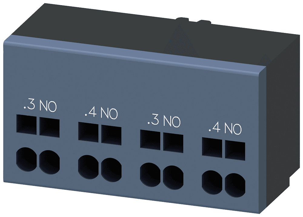 Auxiliary switch 2 NO contacts Connection control circuit: Spring-type terminal by Siemens