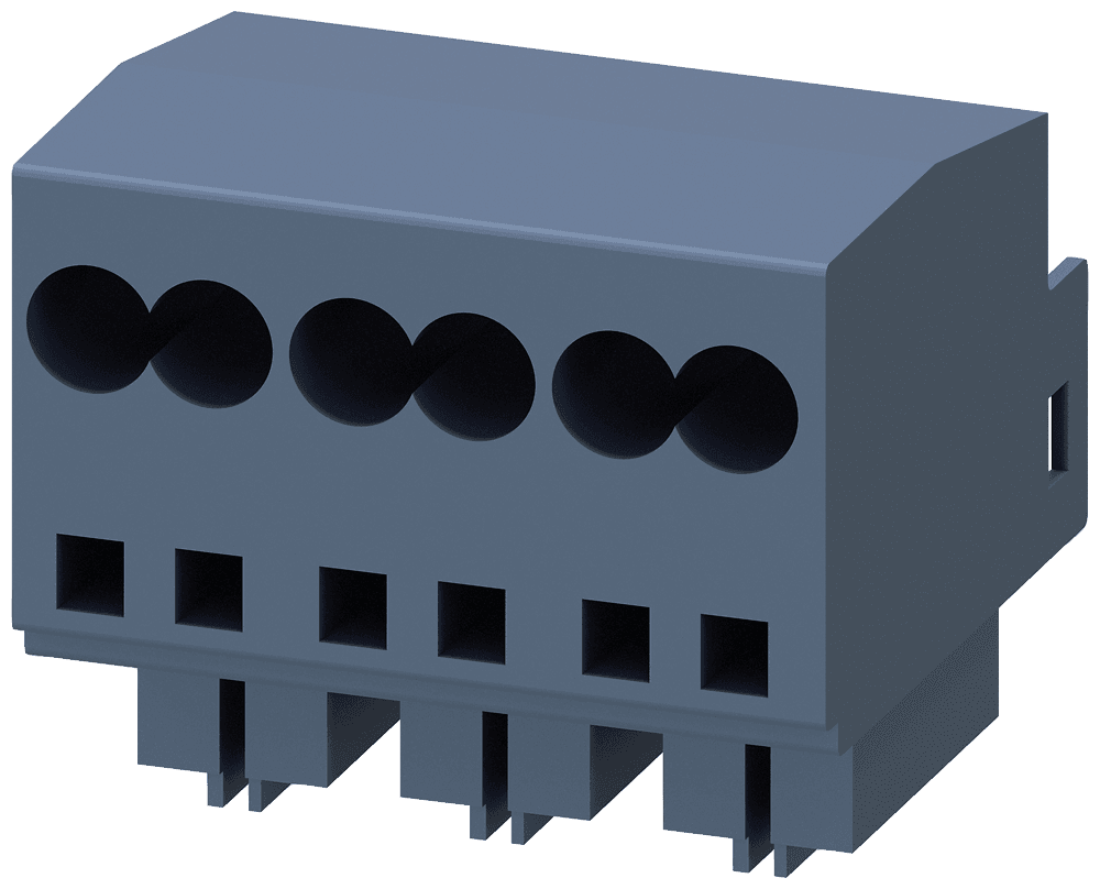 Main circuit terminals Inclusion and connection Main circuit: Spring-type terminal by Siemens