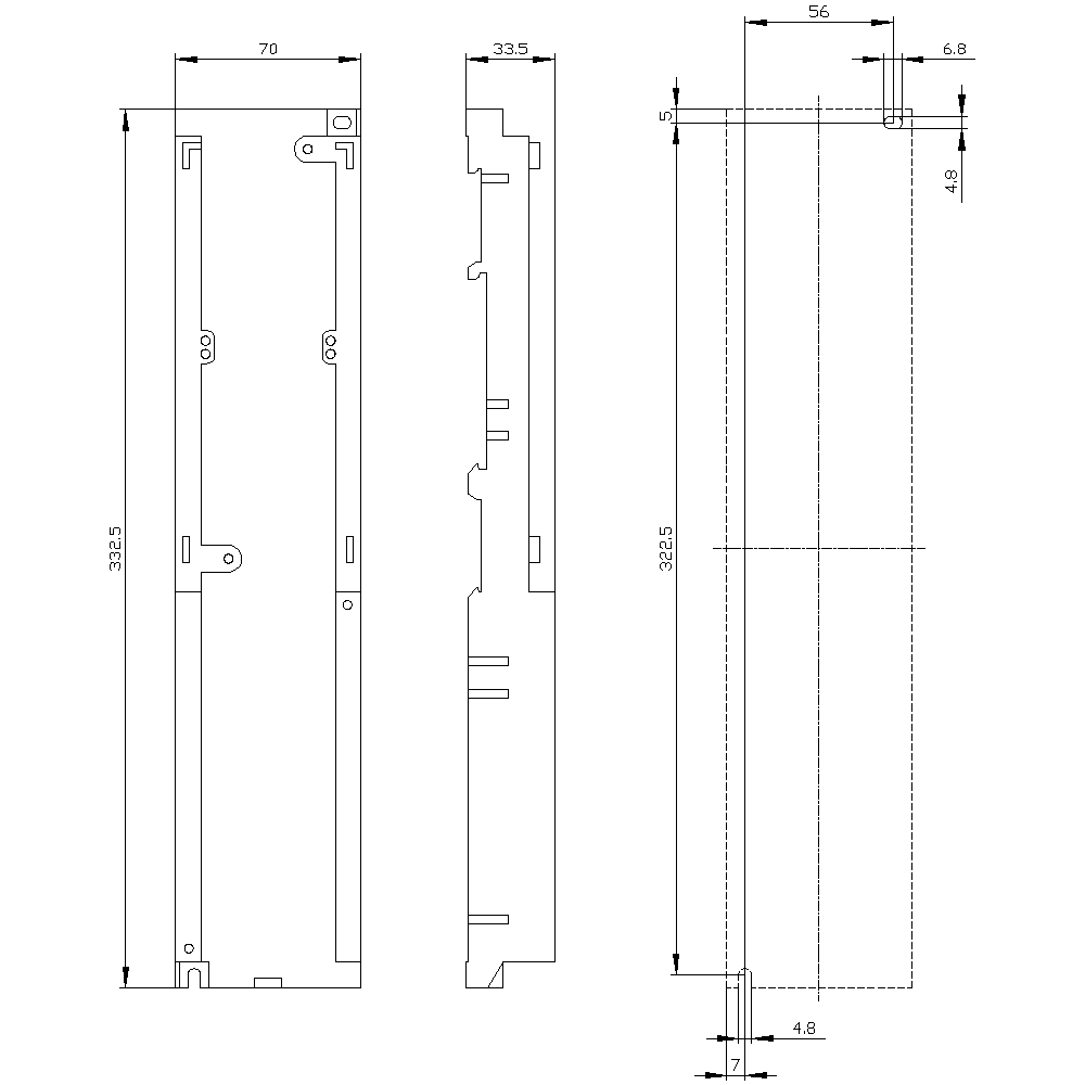 busbar adapter Size S3 for mechanical mounting of circuit breaker and contactor Can be snapped onto standard mounting rail or for screw mounting (individual unit packaging) - Image 2