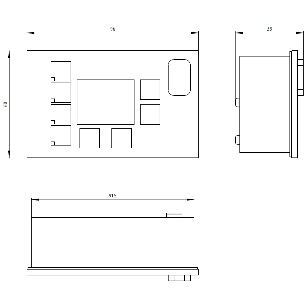 operator panel with display for SIMOCODE pro V(without PN GP) installation in control cabinet door or front plate - Image 2