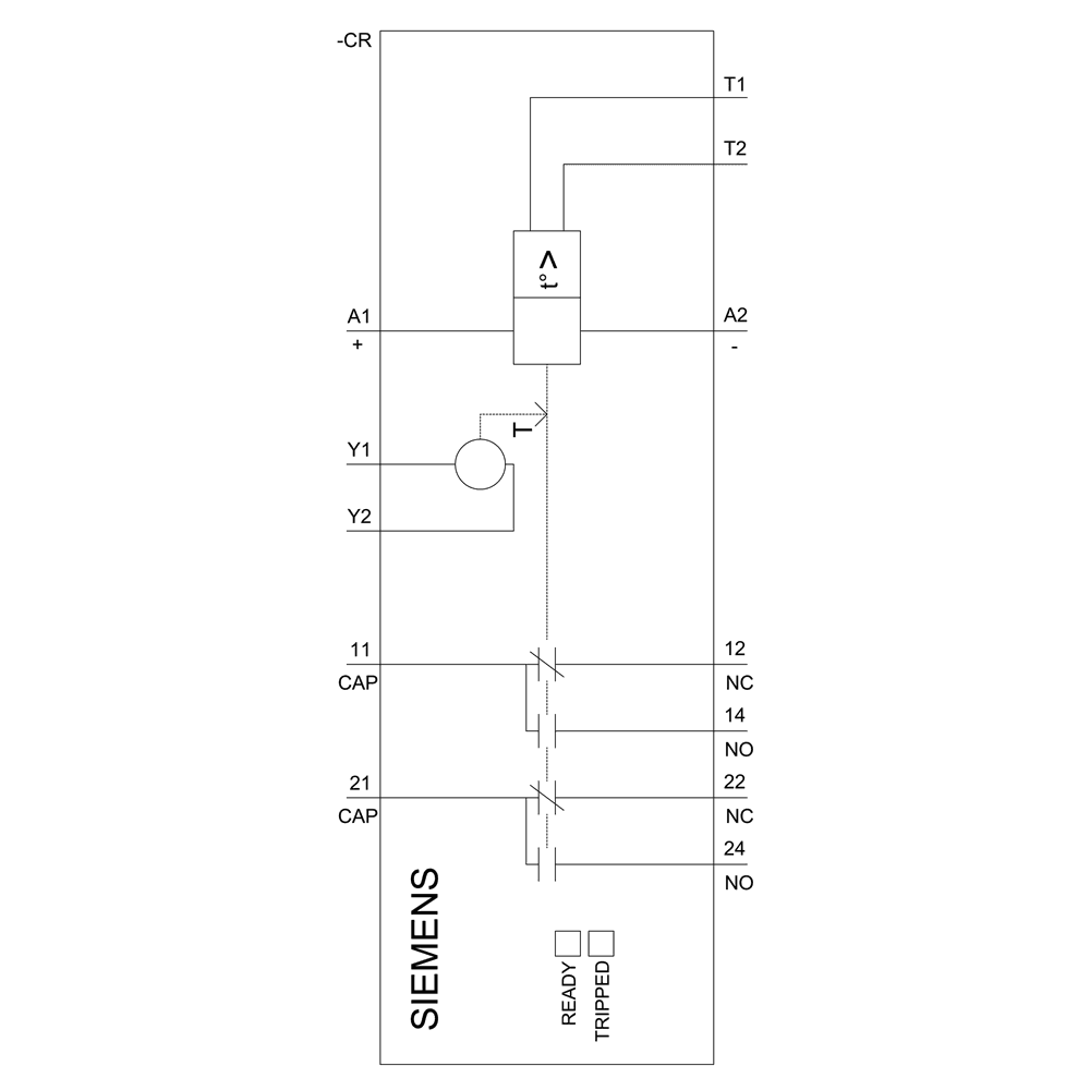 thermistor motor protection relay standard evaluation unit 22.5 mm enclosure screw terminal 2 changeover contacts Us = 24 V-240 V AC/DC manual/auto/remote RESET with ATEX approval 2 LEDs (ready/tripped) electrical isolation test/RESET button wire-break monitoring short-circuit monitoring non-volatile - Image 4