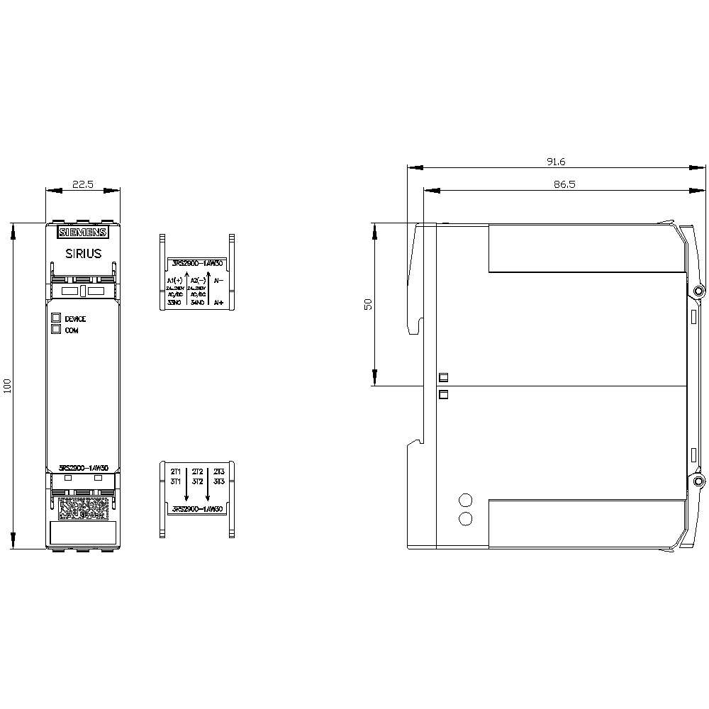 Sensor extension module for 3RS26/8 Temperature monitoring relay - Image 2