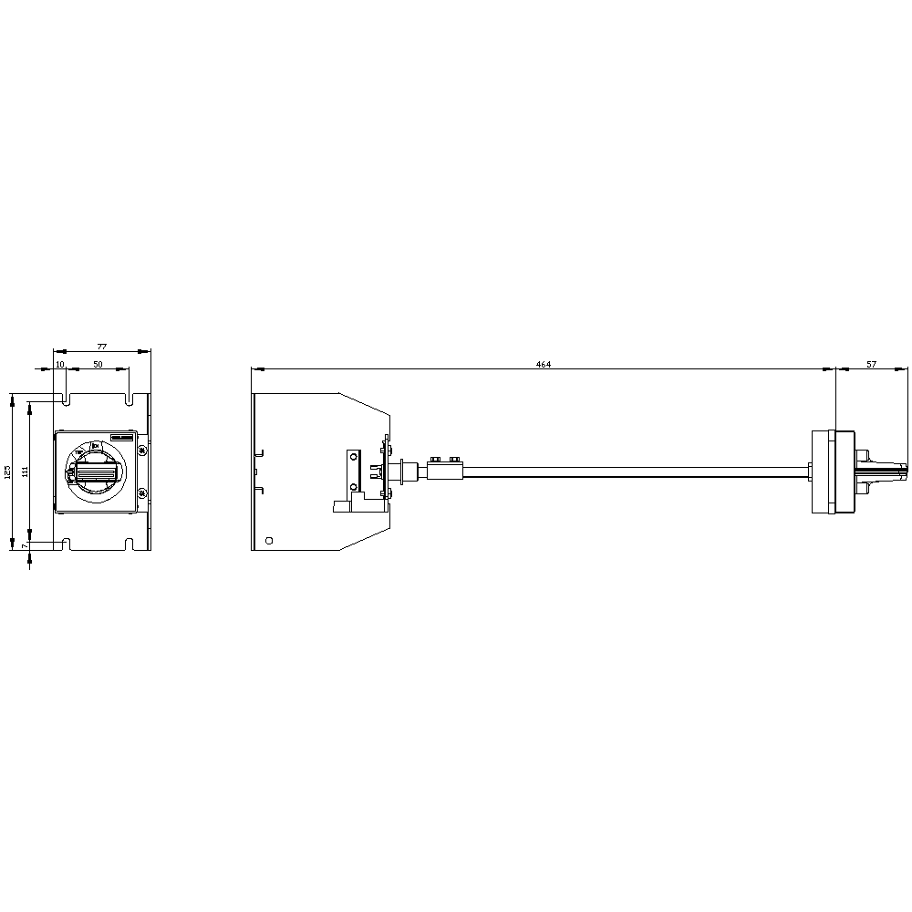 door-coupling rotary operating mechanism for harsh conditions for circuit breaker size S00/S0 handle EMERGENCY OFF - Image 2
