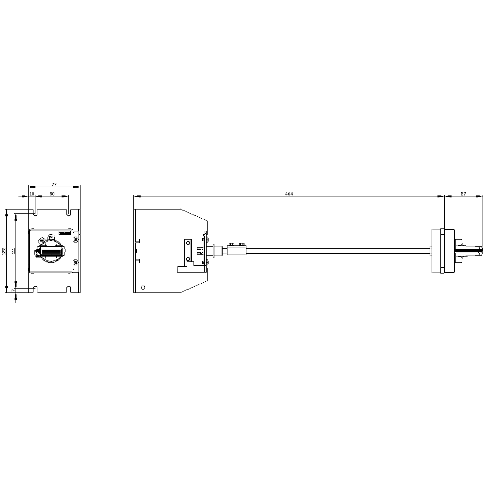 Door-coupling rotary operating mechanism for harsh conditions For circuit breaker Size S00/S0 Handle gray - Image 2