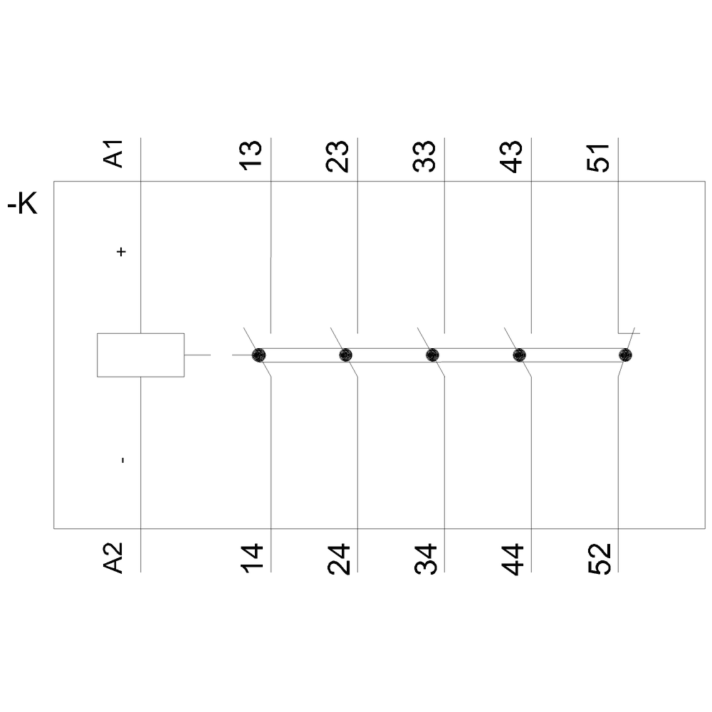 Positively driven coupling relay in industrial enclosure 4 NO contacts / 1 NC contact 24 V to 240 V AC/DC SIL 2 / PL c Spring-type terminals (push-in) - Image 5