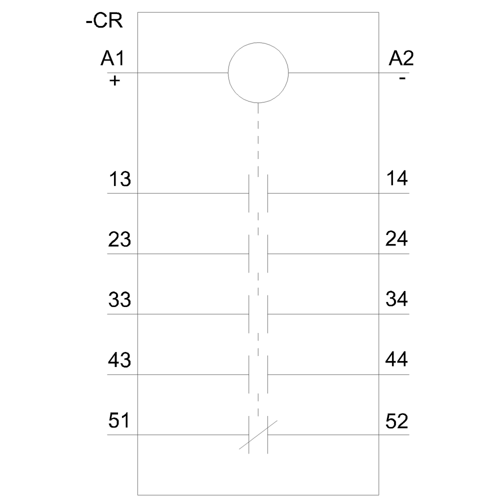 Positively driven coupling relay in industrial enclosure 4 NO contacts / 1 NC contact 24 V to 240 V AC/DC SIL 2 / PL c Spring-type terminals (push-in) - Image 4