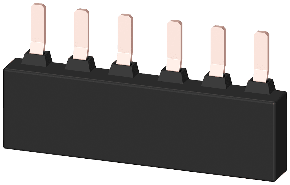 3-phase busbar for 2 circuit breakers size S2 modular spacing 55 mm by Siemens