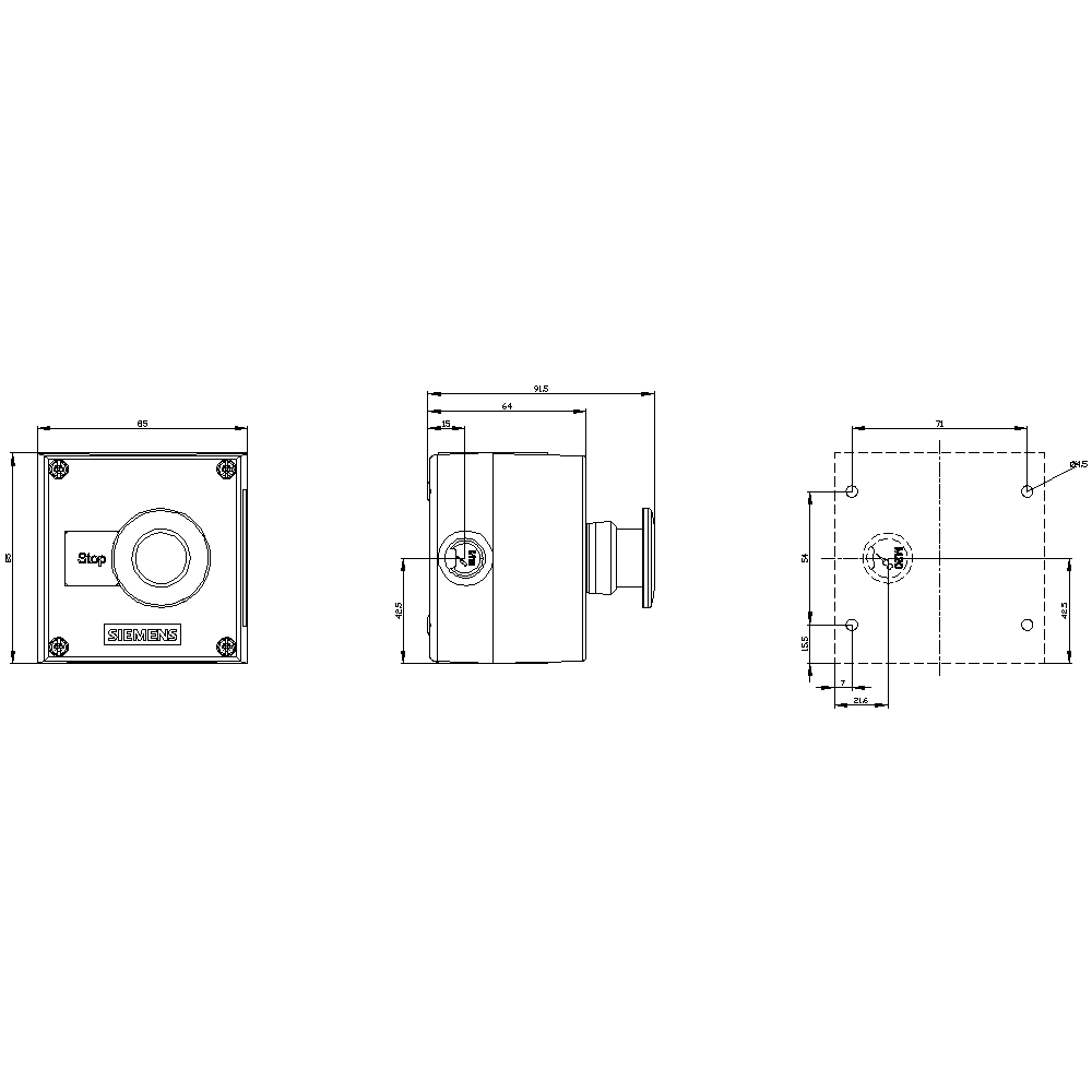 enclosure for command devices 22 mm - Image 2