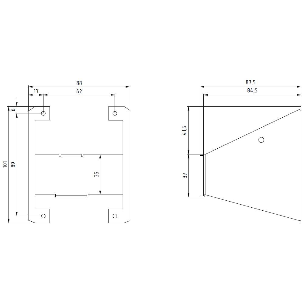 Holder for front plate Size S0 - Image 2