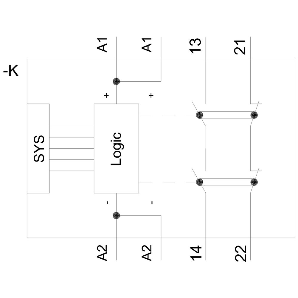 force-guided coupling relay in industrial enclosure 1 NO contact / 1 NC contact (24 V) 24 V DC SIL 3 / PL e spring-loaded terminal (push-in) - Image 5