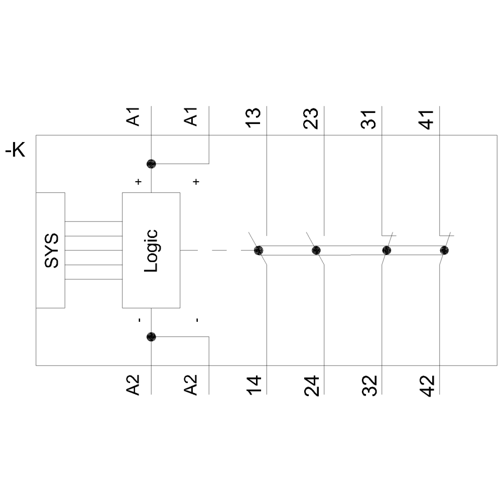 Positively driven coupling relay in industrial enclosure 2 NO contacts / 2 NC contacts 24 V DC SIL 2 / PL c spring-type terminal (push-in) - Image 5