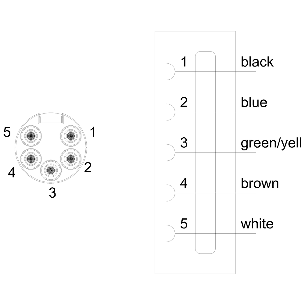 Power line 7/8" for 24 V connected and unconnected assembled with 1 x 7/8" angled on one side - Image 6