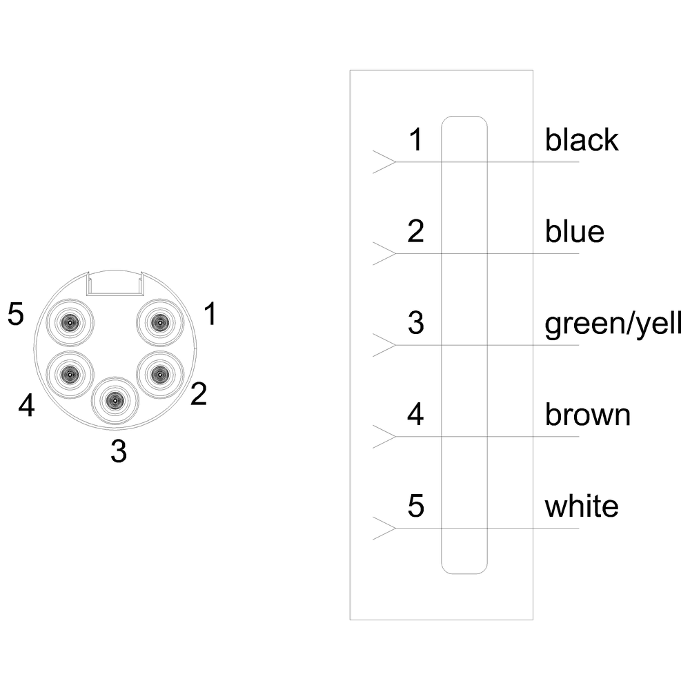 Power line 7/8" for 24 V connected and unconnected assembled with 1 x 7/8" angled on one side - Image 5