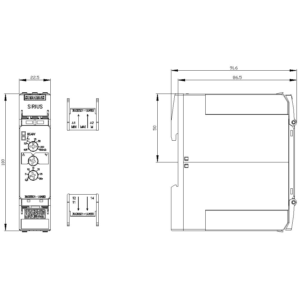 analog monitoring relay level monitoring resistance monitoring from 0.5 to 500 kohm overshoot and undershoot supply voltage 24 ... 240 V AC/DC - Image 3