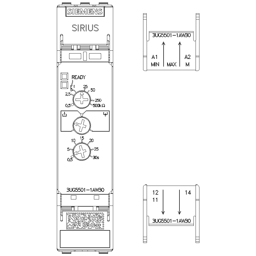 analog monitoring relay level monitoring resistance monitoring from 0.5 to 500 kohm overshoot and undershoot supply voltage 24 ... 240 V AC/DC - Image 2
