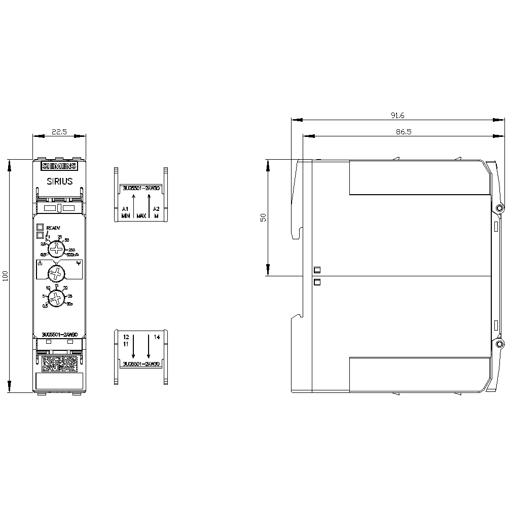 analog monitoring relay level monitoring resistance monitoring from 0.5 to 500 kohm overshoot and undershoot supply voltage 24 ... 240 V AC/DC - Image 3