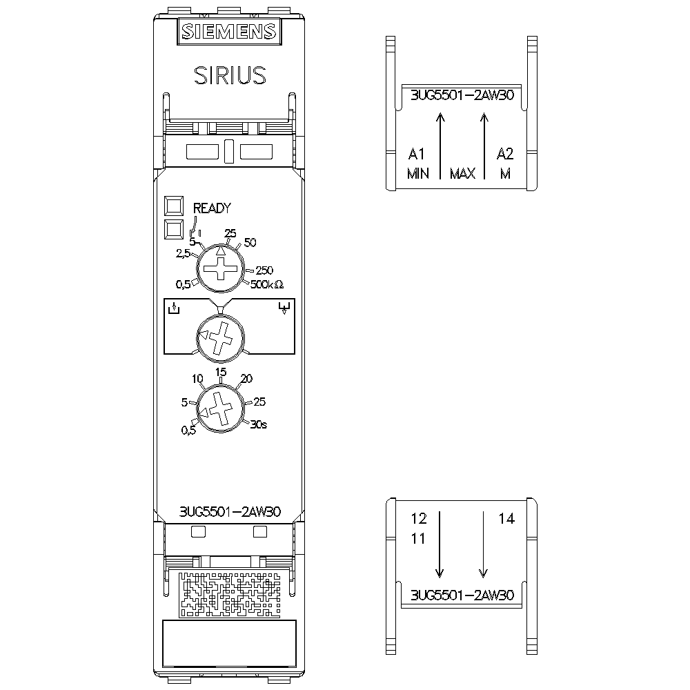 analog monitoring relay level monitoring resistance monitoring from 0.5 to 500 kohm overshoot and undershoot supply voltage 24 ... 240 V AC/DC - Image 2