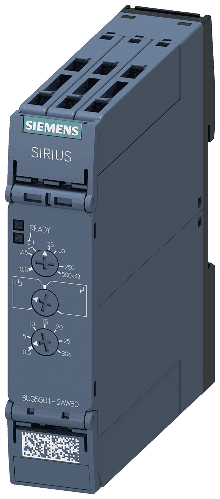 analog monitoring relay level monitoring resistance monitoring from 0.5 to 500 kohm overshoot and undershoot supply voltage 24 ... 240 V AC/DC by Siemens