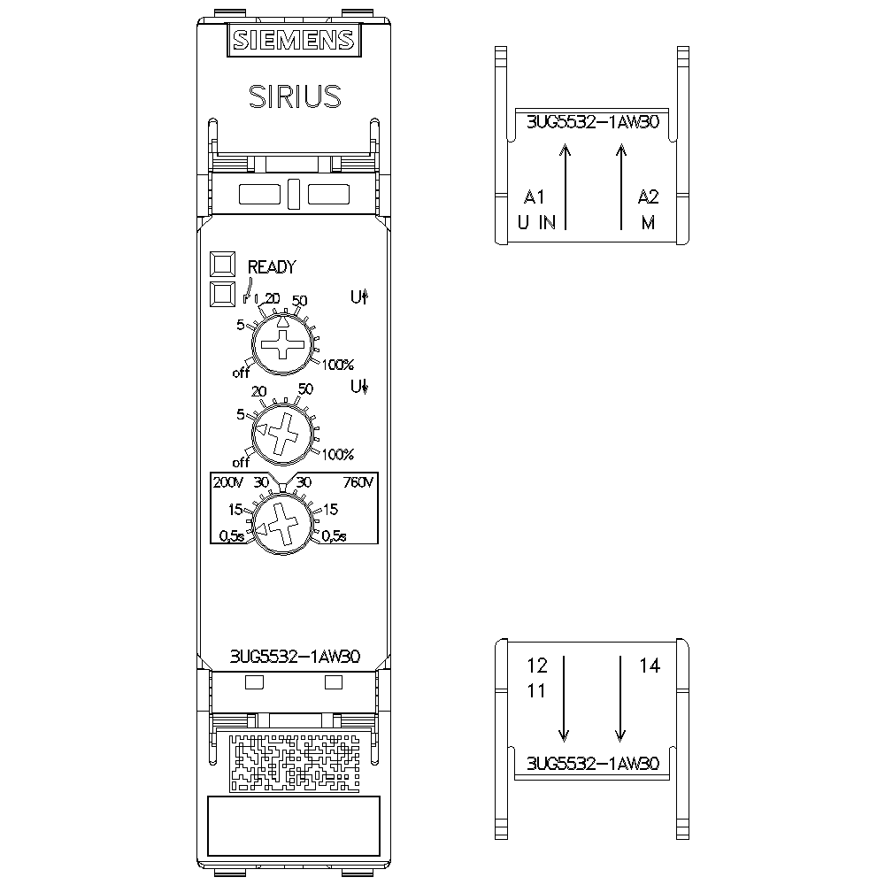 analog monitoring relay voltage monitoring from 10 to 690 V AC/DC overshoot and undershoot supply voltage 24 ... 240 V AC/DC - Image 2