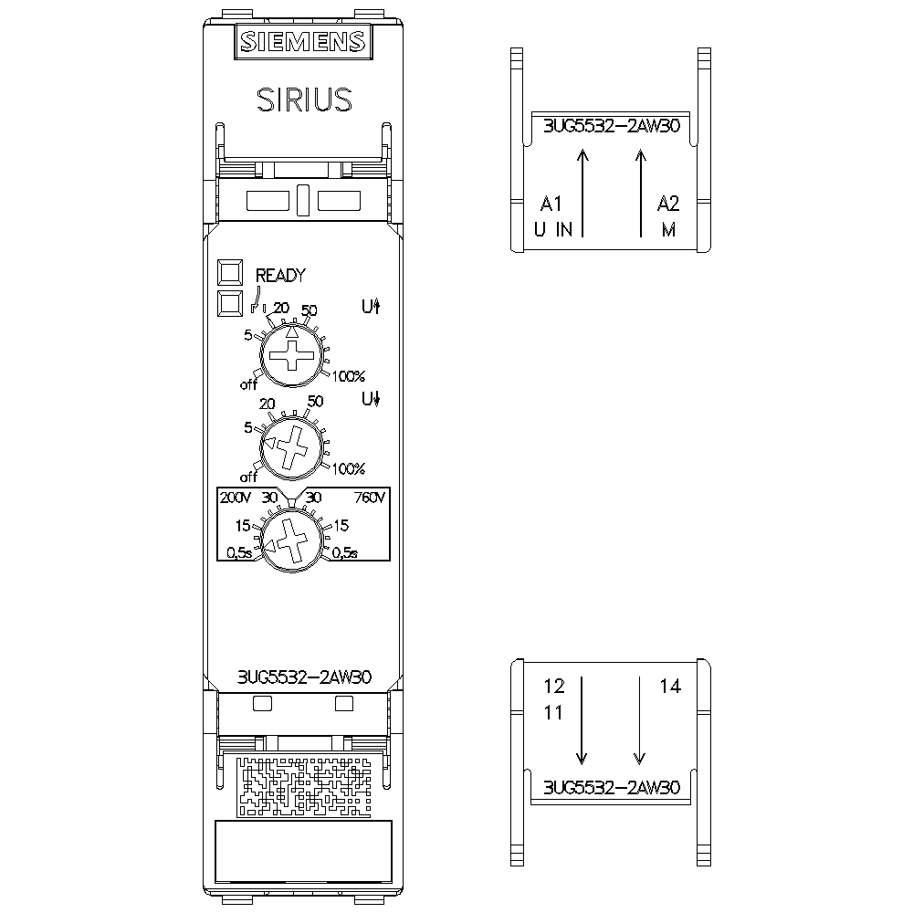 analog monitoring relay voltage monitoring from 10 to 690 V AC/DC overshoot and undershoot supply voltage 24 ... 240 V AC/DC - Image 2