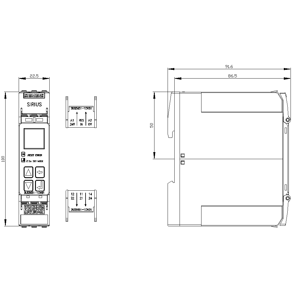 digital monitoring relay speed monitoring from 0.1 to 2200 r/min overshoot and undershoot supply voltage 24 ... 240 V AC/DC - Image 3