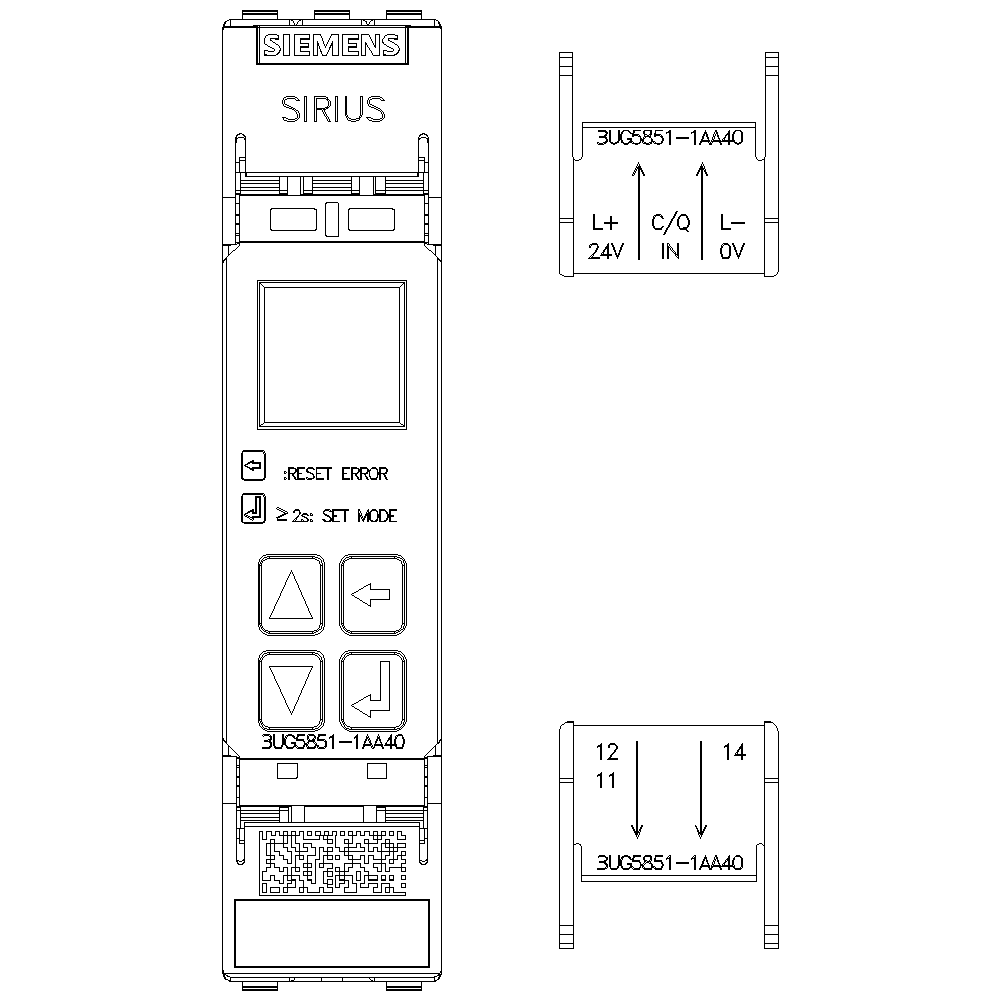 digital monitoring relay speed monitoring from 0.1 to 6000 r/min overshoot and undershoot for IO-Link supply voltage 24 V DC ON delay and tripping delay 0.1..999.9 s 2 changeover contacts screw terminal - Image 2