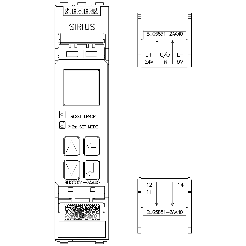 digital monitoring relay speed monitoring from 0.1 to 6000 r/min overshoot and undershoot for IO-Link supply voltage 24 V DC ON delay and tripping delay 0.1..999.9 s 2 changeover contacts spring-loaded terminal - Image 2