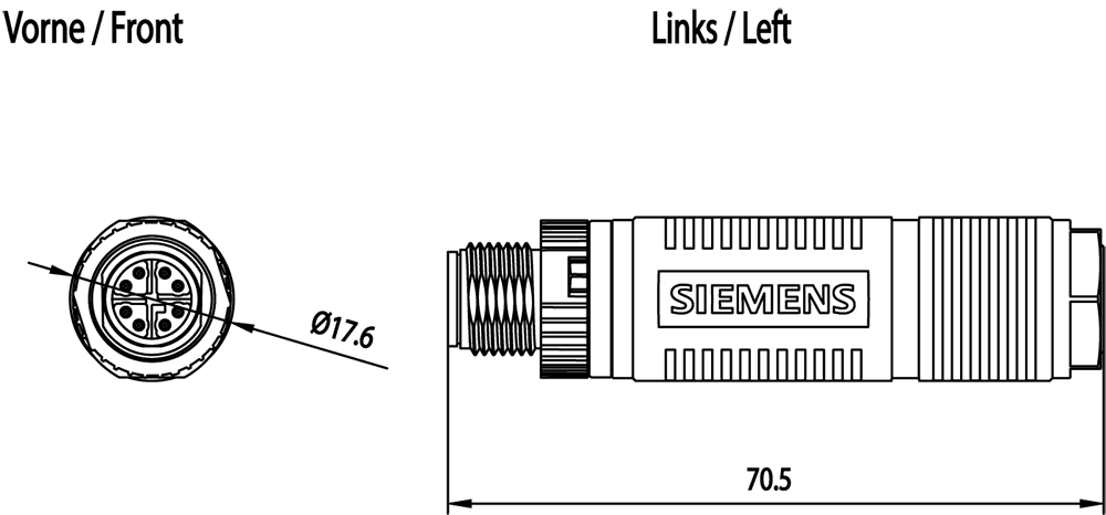 IE FC M12 Plug PRO 4x 2; M12 plug-in connector with Rugged metal enclosure and FC Connection method; with axial cable outlet (X-coded) 1 pack = 8 units for SCALANCE W and SCALANCE X. - Image 2