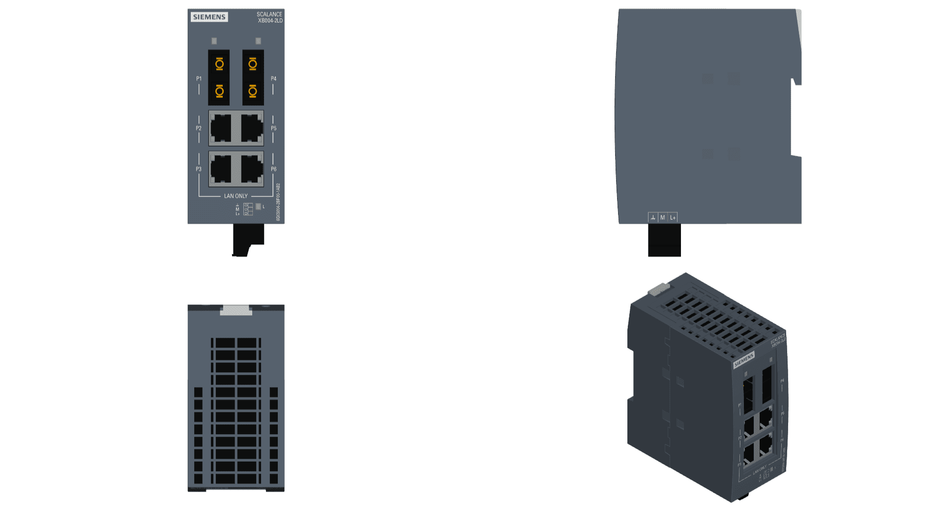 SCALANCE XB004-2LD unmanaged Industrial Ethernet Switch for 10/100 Mbit/s; for setting up small star and line topologies; LED diagnostics - Image 3