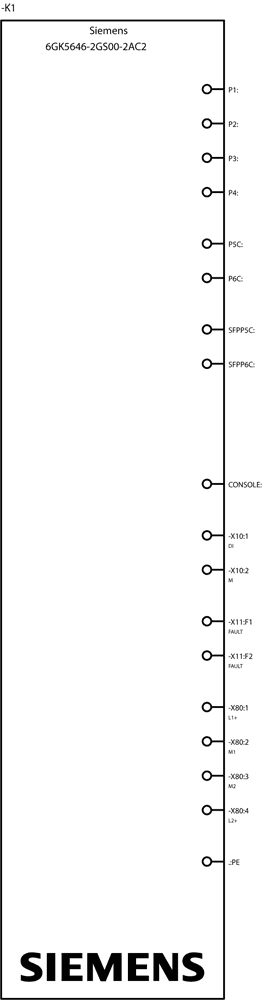 SCALANCE SC646-2C Industrial Security Appliance; For protection of devices and networks in discrete manufacturing and the process industry for protection of the industrial communication with firewall and VPN; Further functions: address conversion (NAT/NAPT); Connection to SINEMA RC; 4x ports electrical 10/100/1000 Mbit/s RJ45 and 2x combo port electrical or optical; 10/100/1000 Mbit/s RJ45 or 100 Mbit/s SFP or 1000 Mbit/s SFP. - Image 4
