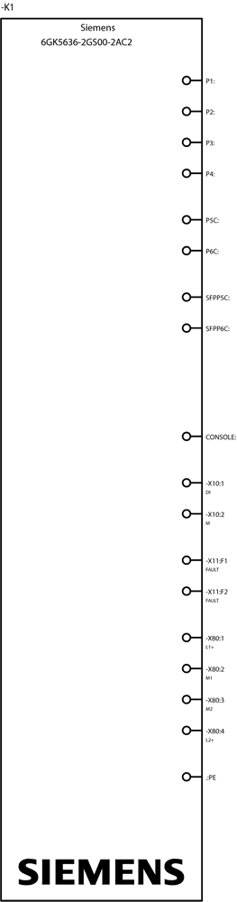SCALANCE SC636-2C Industrial Security Appliance; For protection of devices and networks in discrete manufacturing and the process industry for protection of the industrial communication with firewall; Further functions: address conversion (NAT/NAPT); Connection to SINEMA RC; 4x ports electrical 10/100/1000 Mbit/s RJ45 and 2x combo port electrical or optical; 10/100/1000 Mbit/s RJ45 or 100 Mbit/s SFP or 1000 Mbit/s SFP. - Image 4