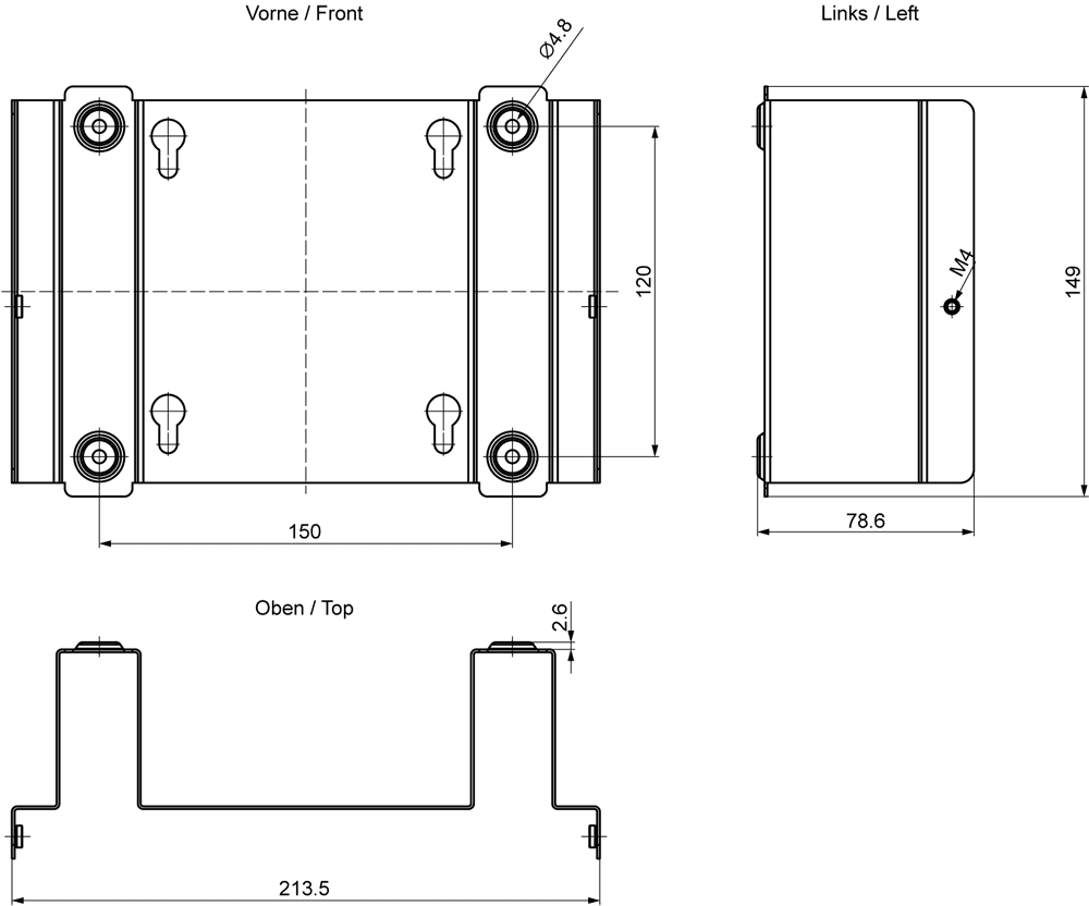 mounting kit for SCALANCE M80000 ceiling installation can only be used in connection with SCALANCE MRB855xxM rugged mounting kit for mounting the SCALANCE MRB855xxM to the ceiling; scope of delivery: 1 mounting plate fixing and retaining screws. - Image 2