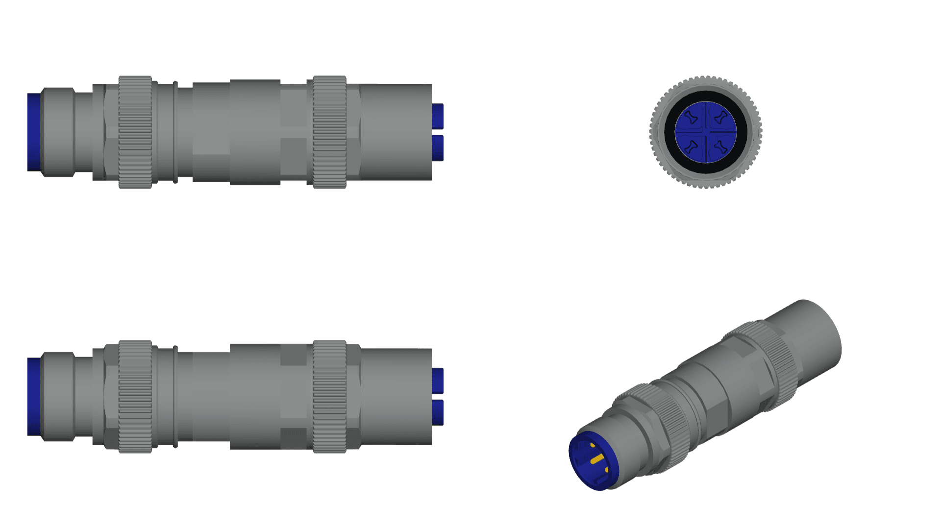 IE adapter M12-D/M12-X; Cat5e; M12 D-encoded pin to M12 X- encoded socket; for easy connection of M12 interfaces with D and X coding; 1 pack = 1 unit - Image 3