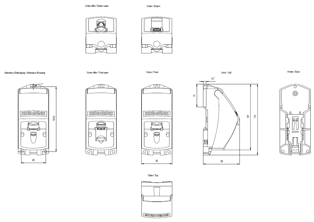 IE FC RJ45 modular outlet Base module with insert 1GE Interchangeable insert for 1 x 1000 Mbit/s interface. - Image 2