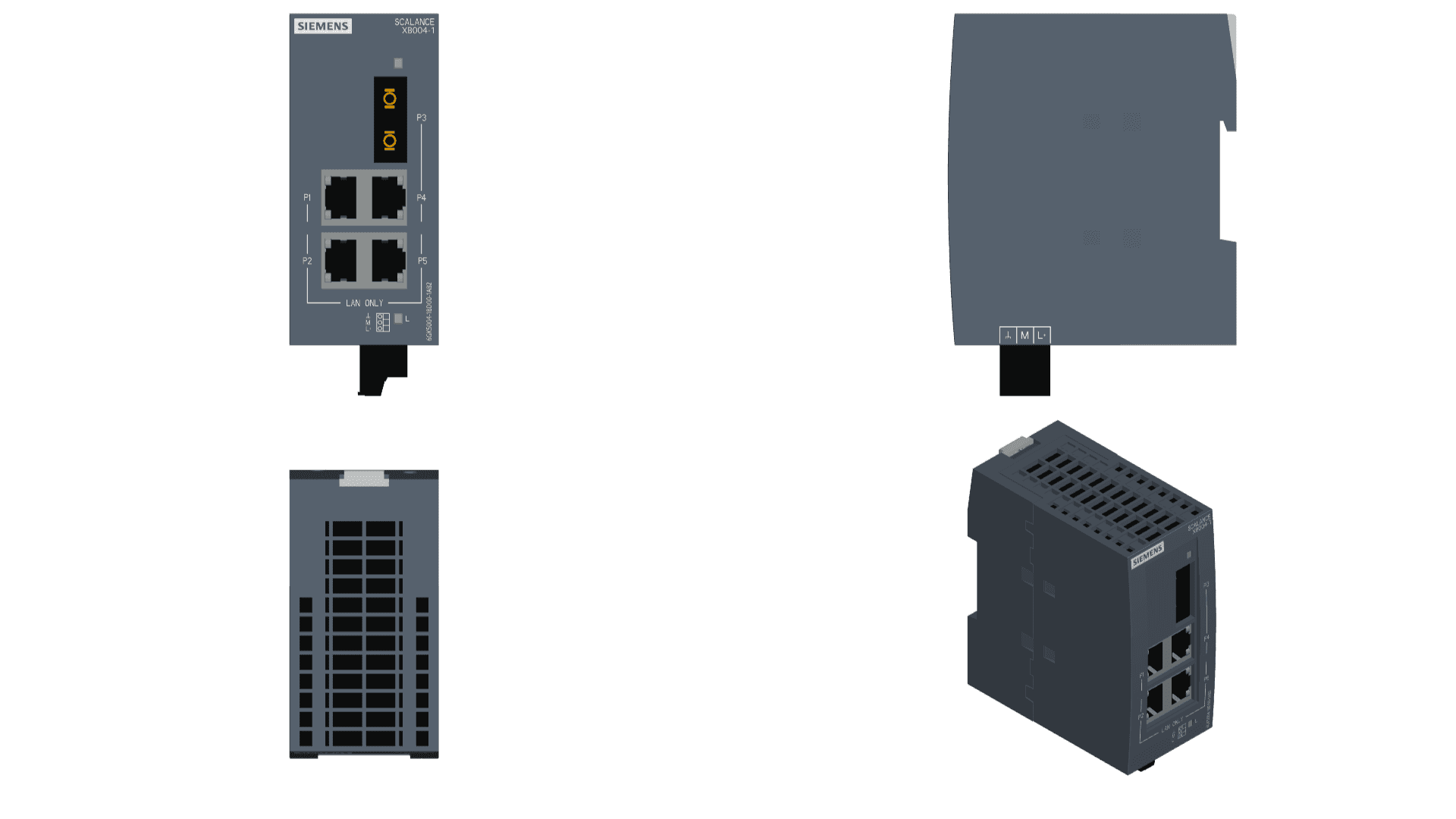 SCALANCE XB004-1 unmanaged Industrial Ethernet Switch for 10/100 Mbit/s; for setting up small star and line topologies; LED diagnostics - Image 3