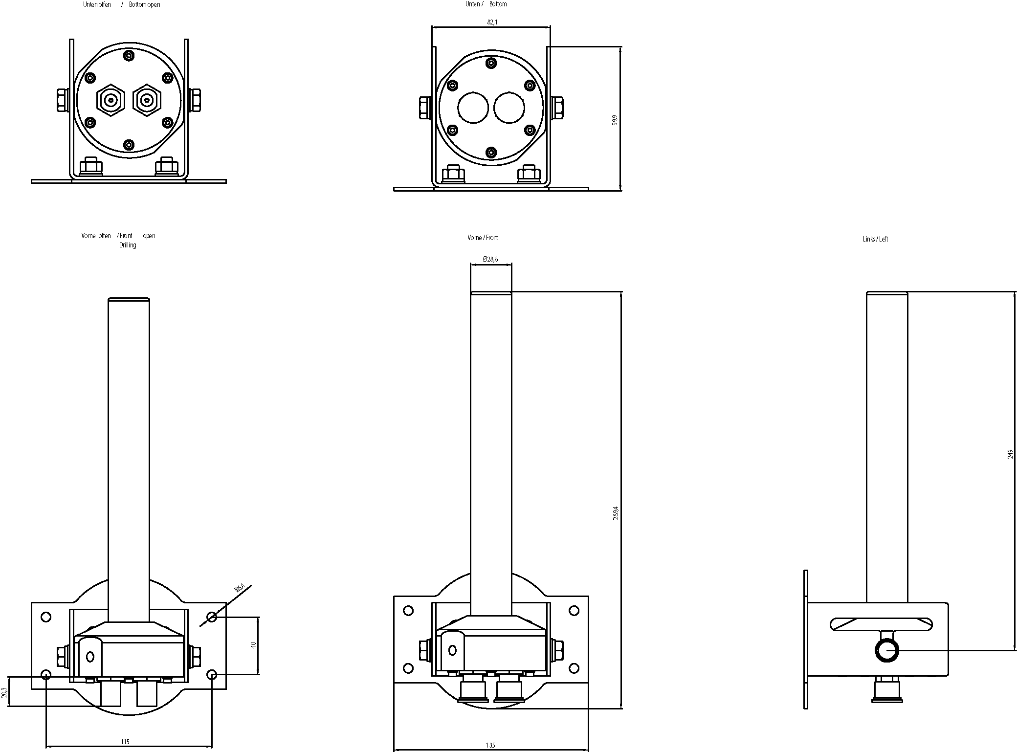 ANT793-8DL IWLAN antenna vertically-horizontally polarized with strong directional effect incl. 2x N-female socket; 14 dBi; IP66 (-45-+70 °C) - Image 2