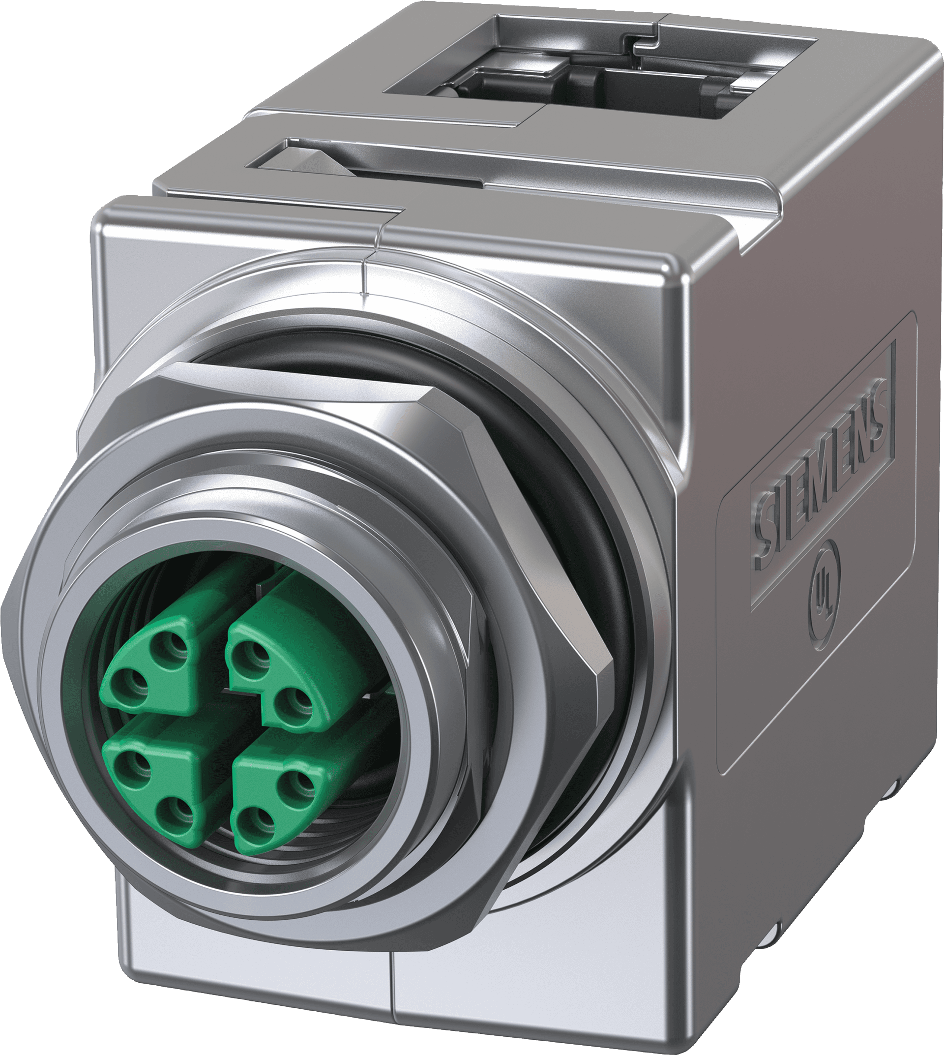 IE M12 panel feedthrough 4x 2 control cabinet bushing to transition from M12 connection connection system (X-coded) IP65/67) to RJ45 connection system IP20 1 pack=5 units. - Image 3