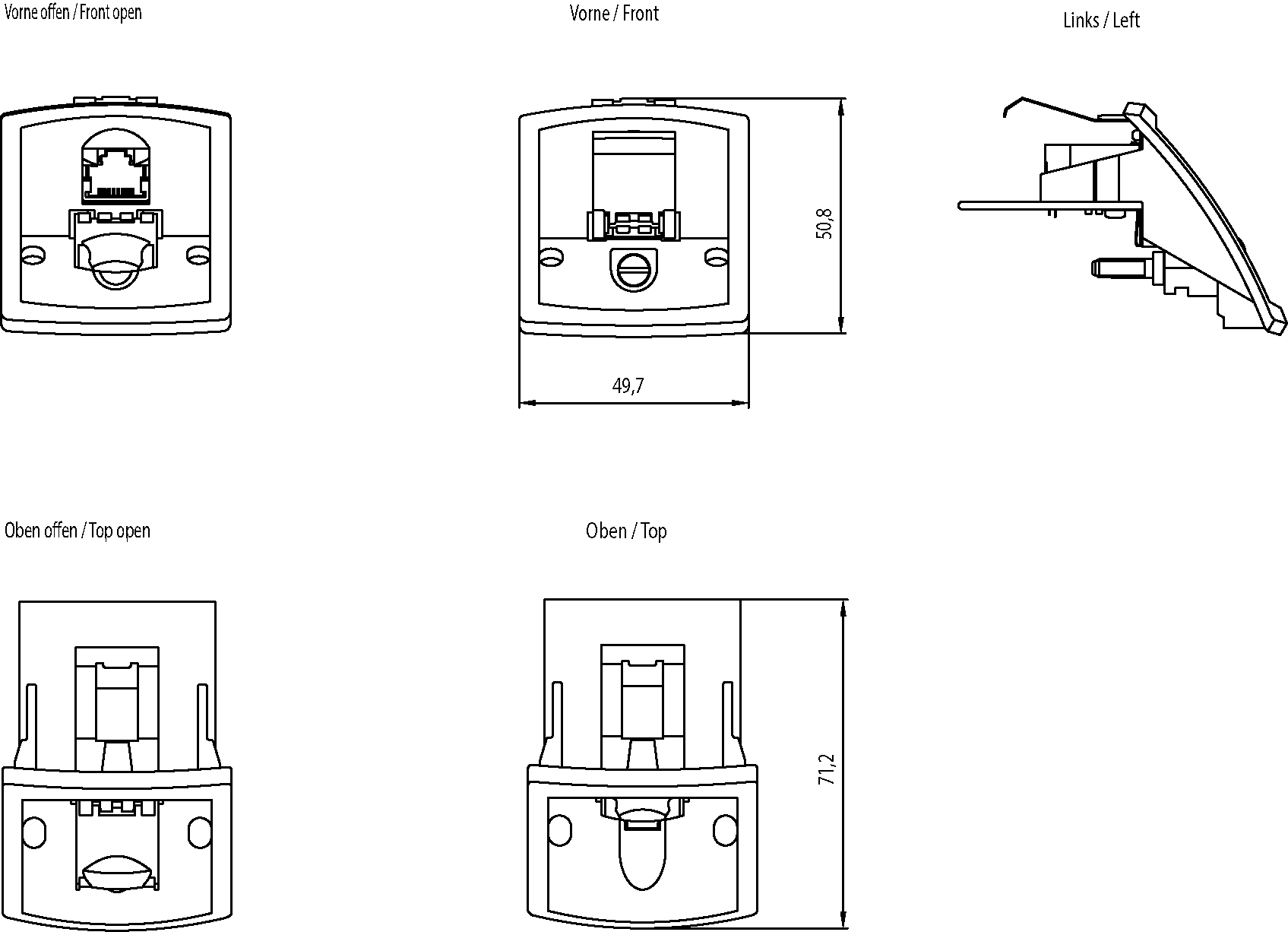 Industrial Ethernet Insert 1GE for modular outlet base module - Image 2