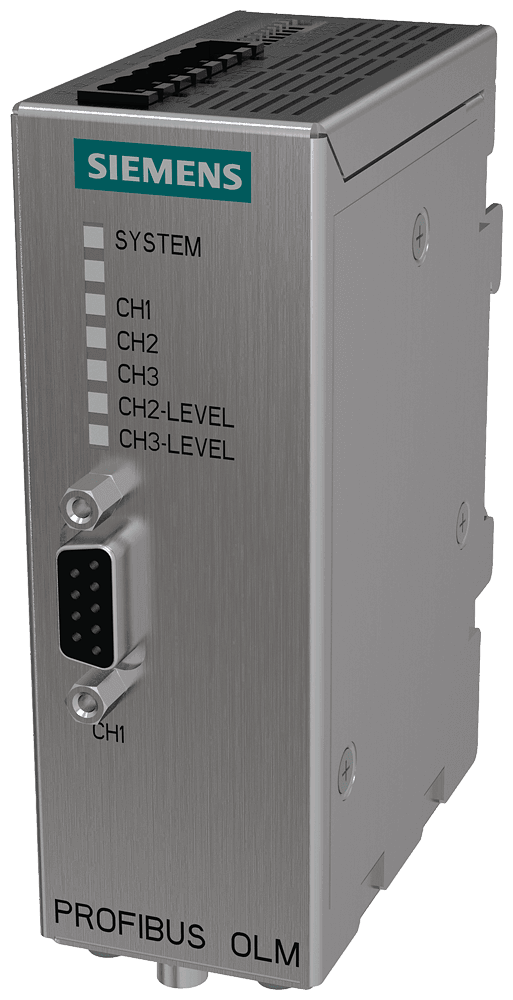 PROFIBUS OLM/G11 V4.0 optical link module with 1 RS 485 and 1 glass fiber optic cable interface (2 BFOC sockets) by Siemens