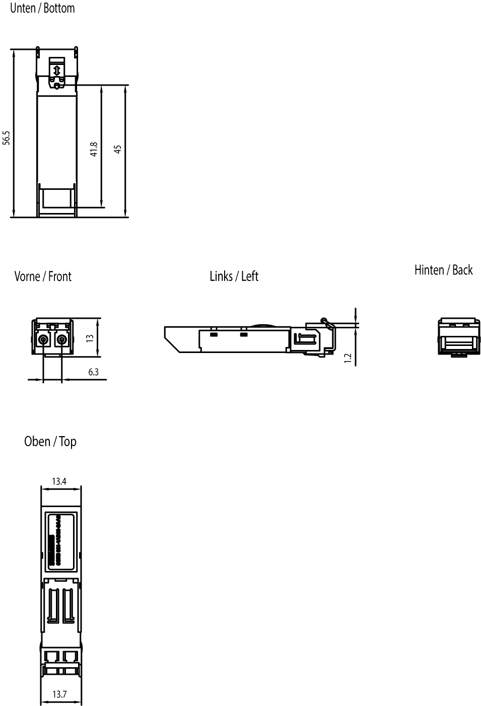 SCALANCE X accessory; plug-in transceiver SFP991-1; 1x 100 Mbit/s LC port - Image 2