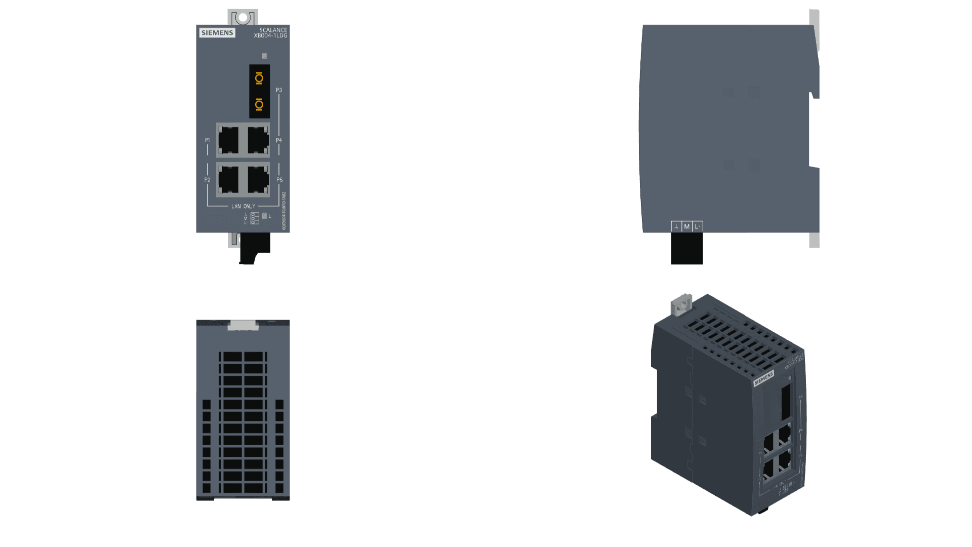 SCALANCE XB004-1LDG unmanaged Industrial Ethernet Switch for 10/100/1000 Mbit/s; for setting up small star and line topologies; LED diagnostics - Image 3