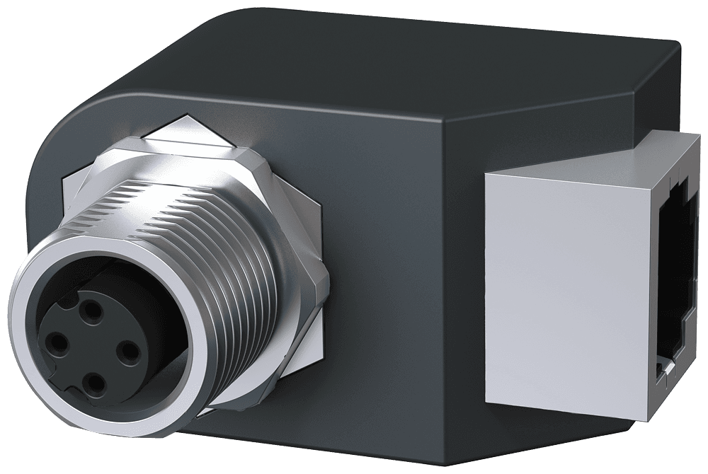 IE M12 panel feedthrough control cabinet bushing to transition from M12 connection (D-coded)- connection method (IP65) on RJ45 connection technology (IP20) 1 pack=5 units. - Image 3